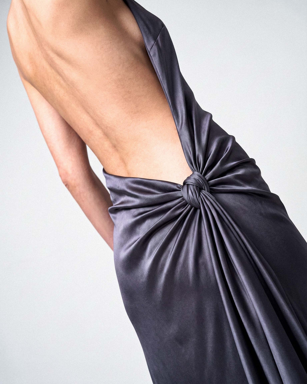 Mireille Silk Satin Evening Gown