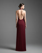 VIRENNE Halter Column Gown