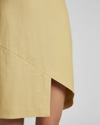 Velia Asymmetrical Linen Mini Dress