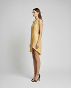 Velia Asymmetrical Linen Mini Dress