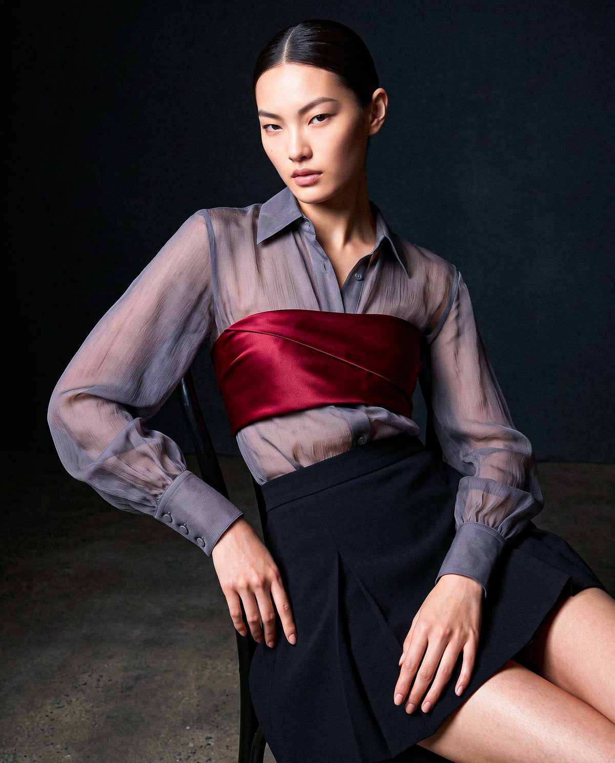 ELYR Crepe Mini Skirt