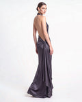 Mireille Silk Satin Evening Gown