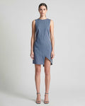 Velia Asymmetrical Linen Mini Dress