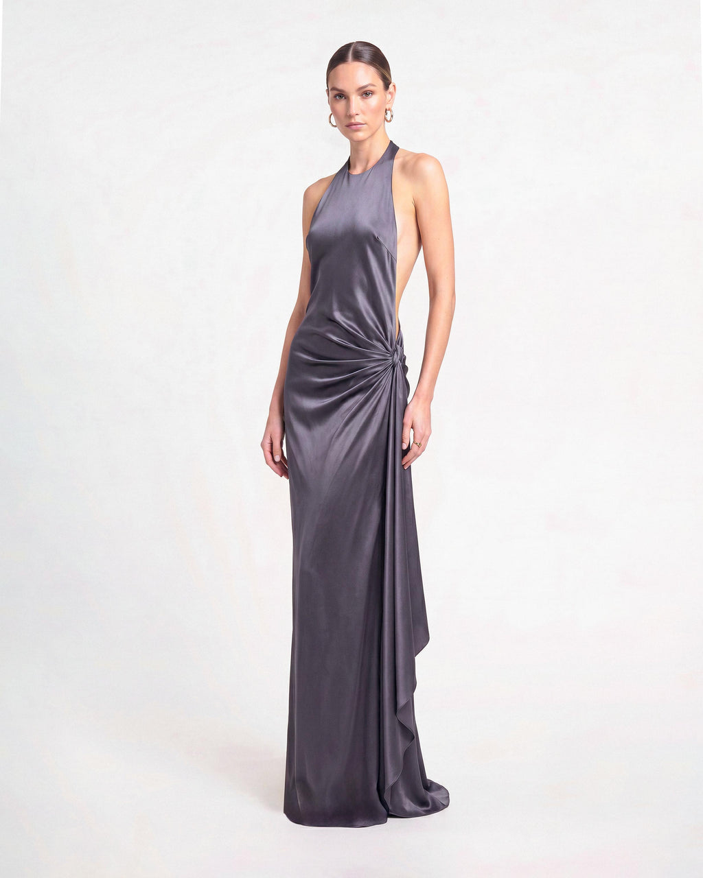 Mireille Silk Satin Evening Gown