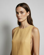 Velia Asymmetrical Linen Mini Dress