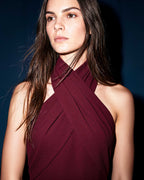 VIRENNE Halter Column Gown