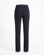Back product view of the black tailored crepe trousers with a refined straight-leg cut by A|LOUD