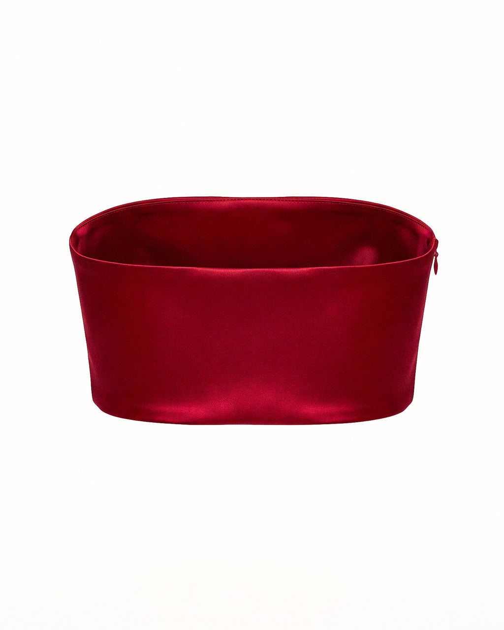 Back product view of the ÉLYR burgundy silk satin bandeau in silk satin by A|LOUD