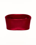 Back product view of the ÉLYR burgundy silk satin bandeau in silk satin by A|LOUD