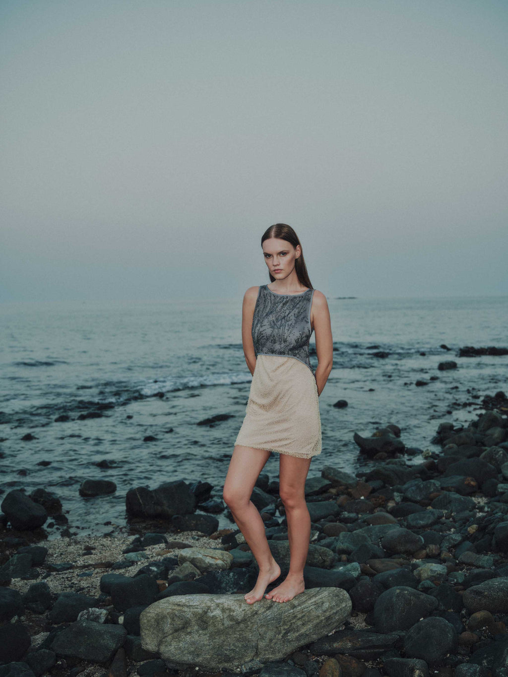 Embroidered Mini Dress