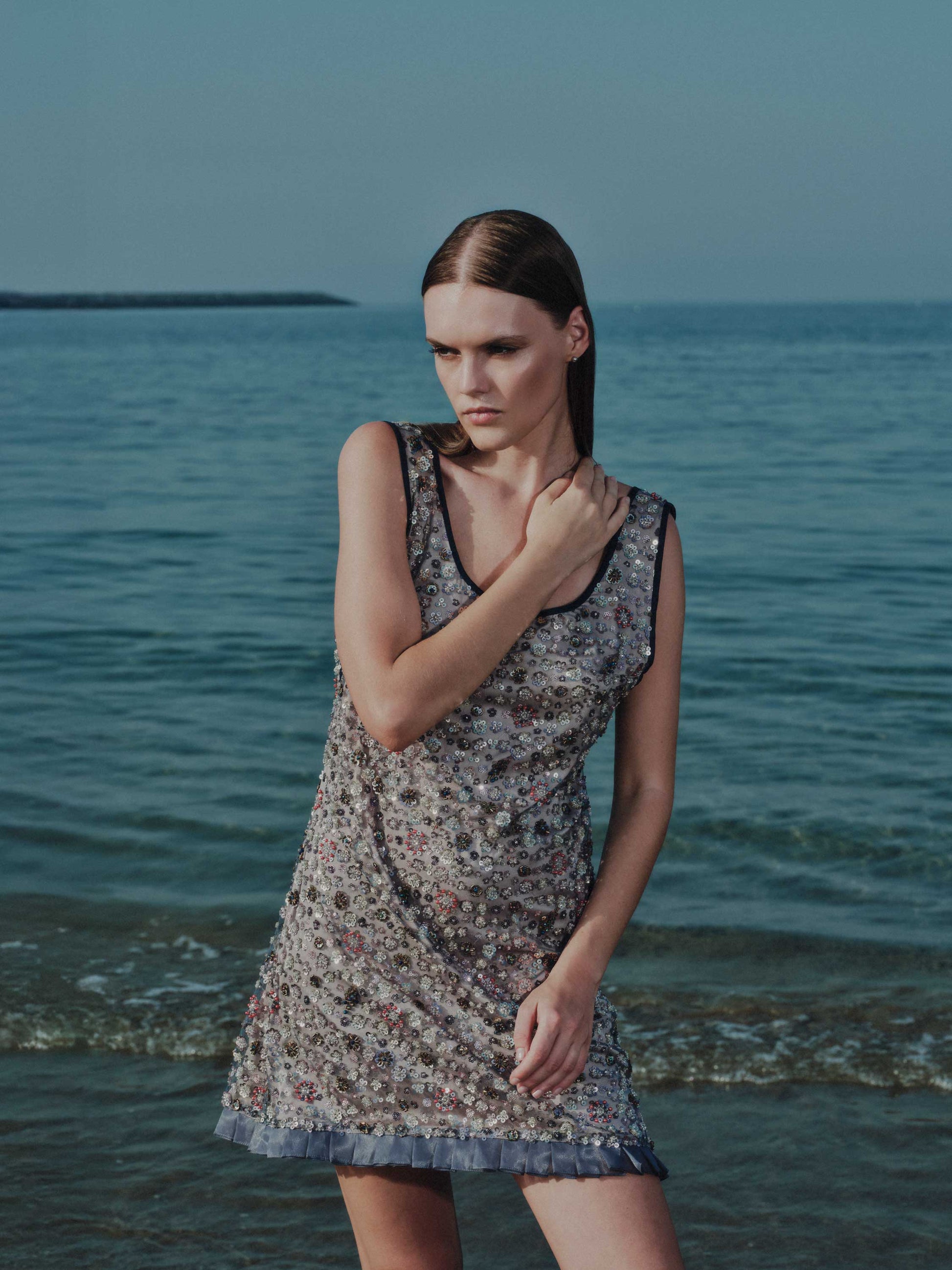 Floral Embroidered Mini Dress