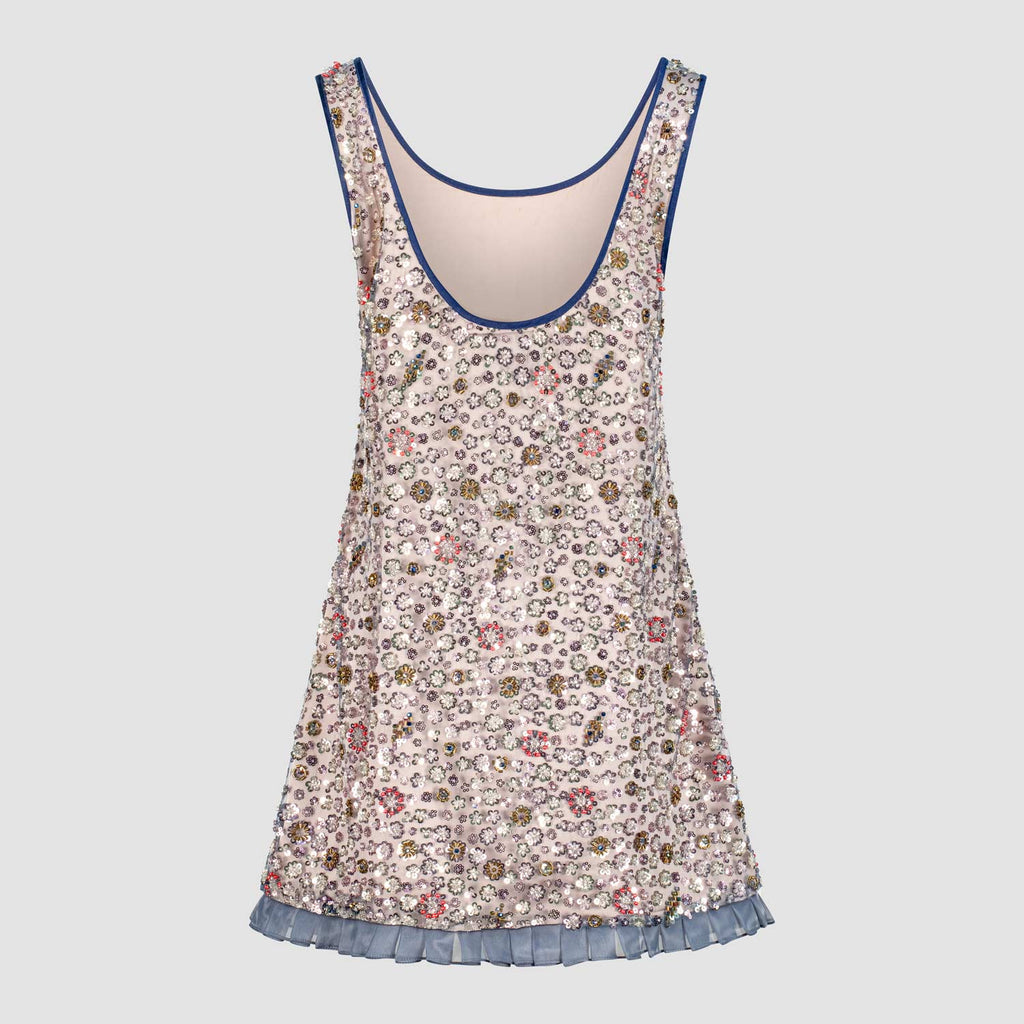 Floral Embroidered Mini Dress