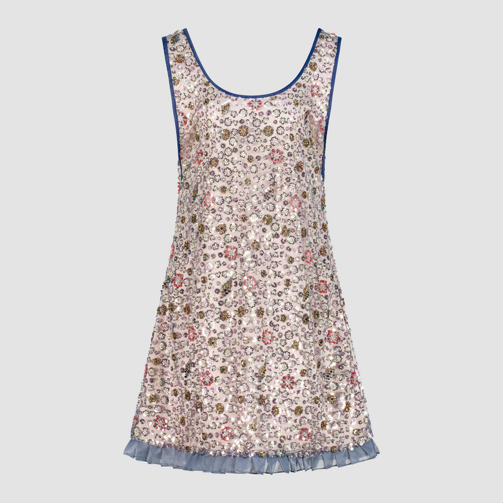 Floral Embroidered Mini Dress