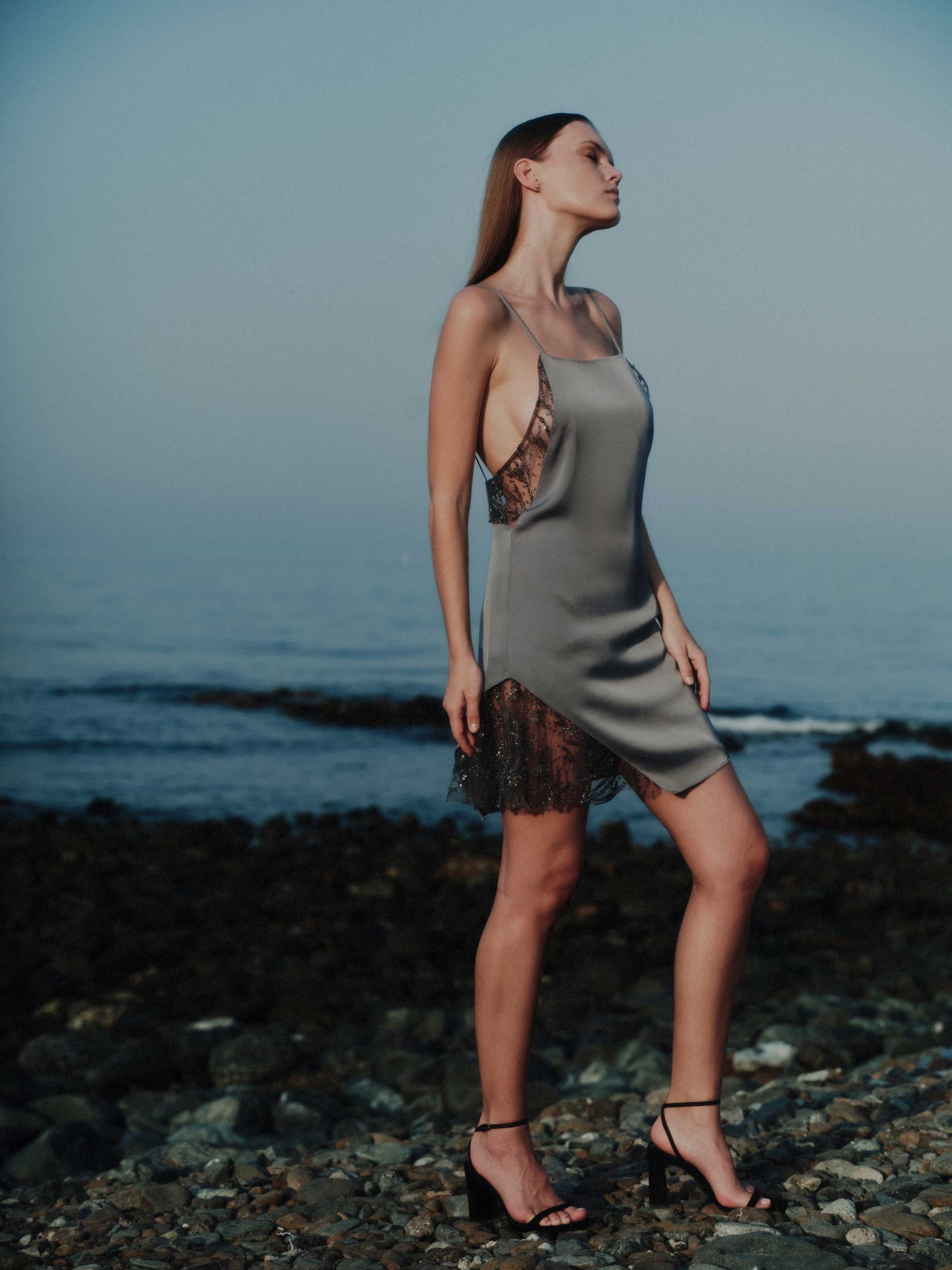 Silk Satin Mini Dress