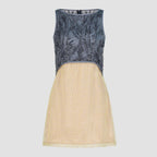 Flat front view – embroidered top and tulle skirt mini dress