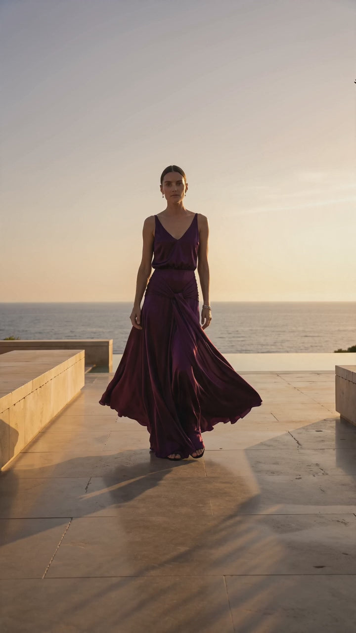 MARLENE Satin Long Dress