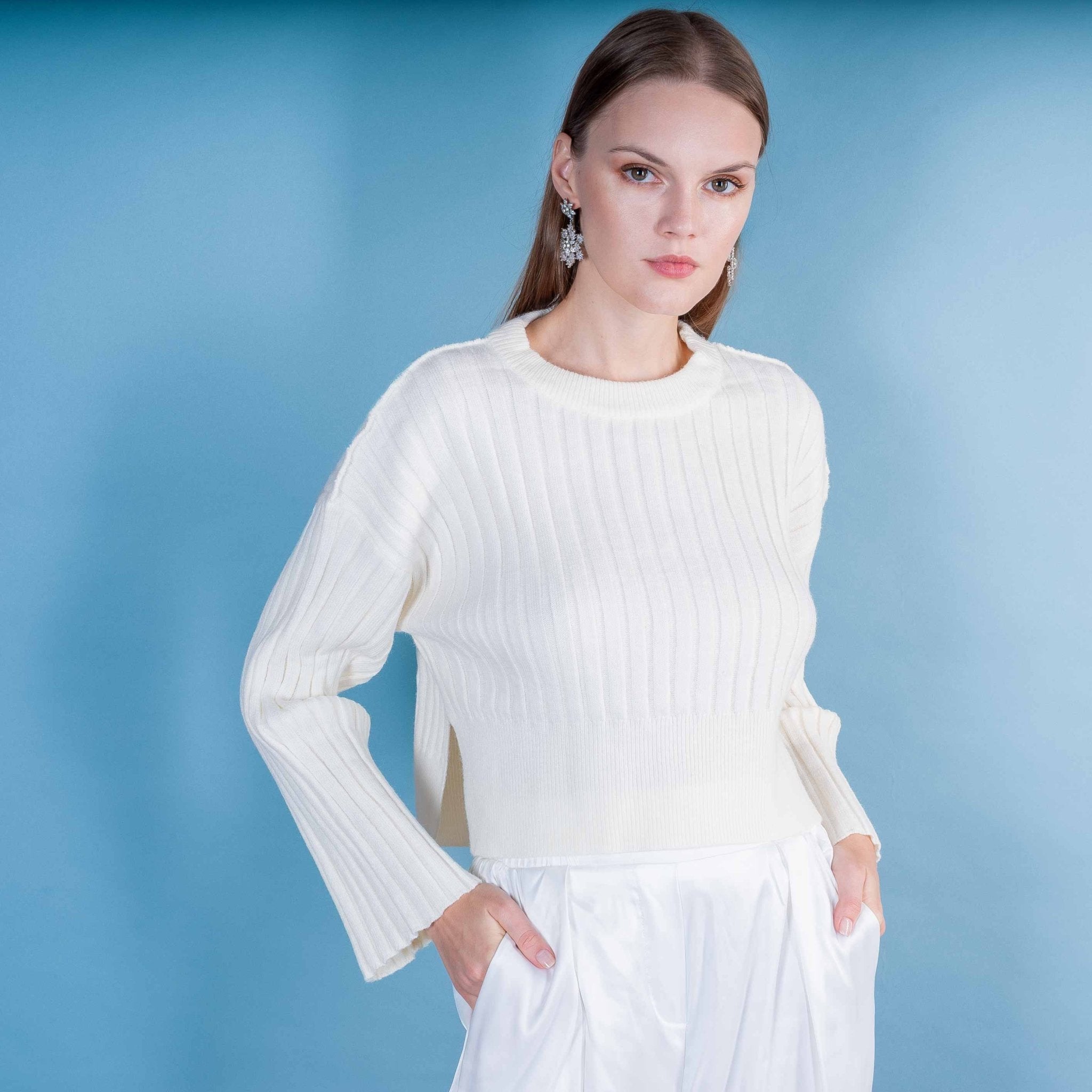 Cropped hotsell cotton sweater